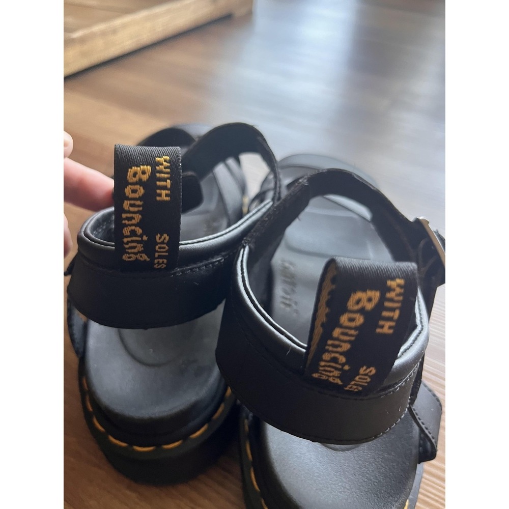 Dr. Martens Blaire Shoes Womens Size 10 Sandals Black Leather Gladiator Platform - Picture 3 of 6